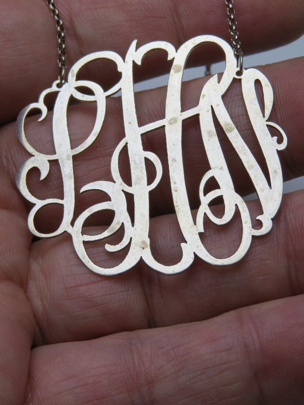 14k Initial L-H-N Nameplate